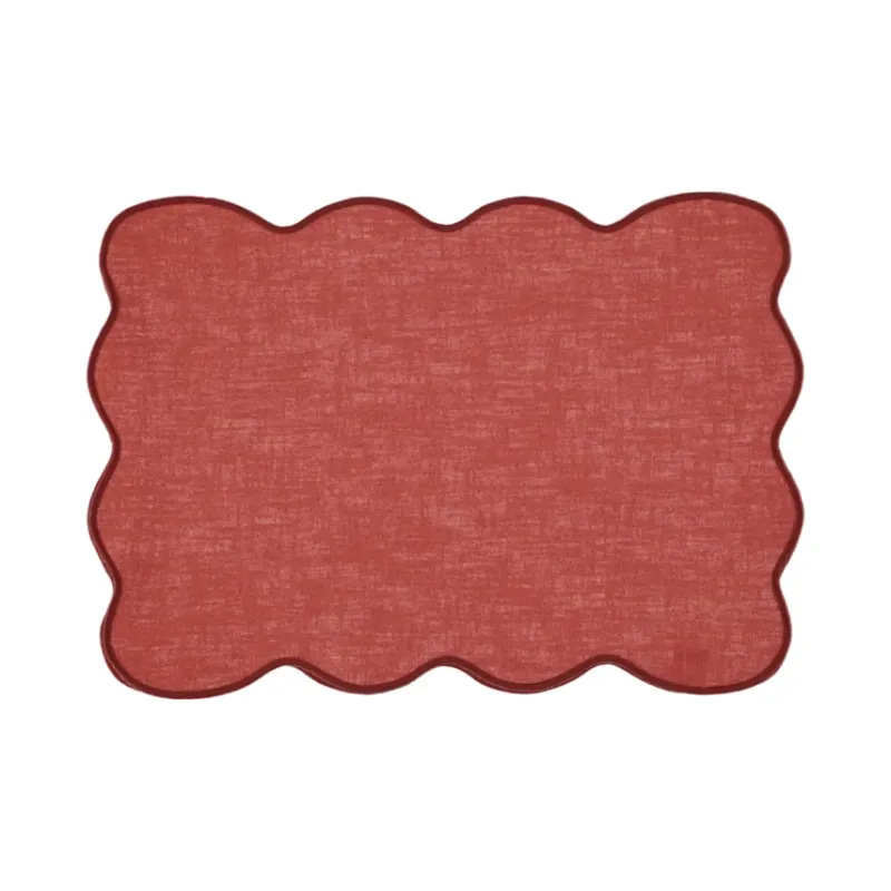 Placemat Palma Stain-Resistant, Terracotta with Terracotta