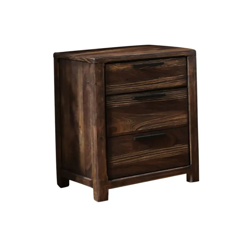 Hankinson Transitional Style Night Stand, Rustic Natural Tone By Benzara | Nightstands | Modishstore