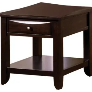 Baldwin Transitional End Table, Espresso Finish By Benzara | Side Tables | Modishstore