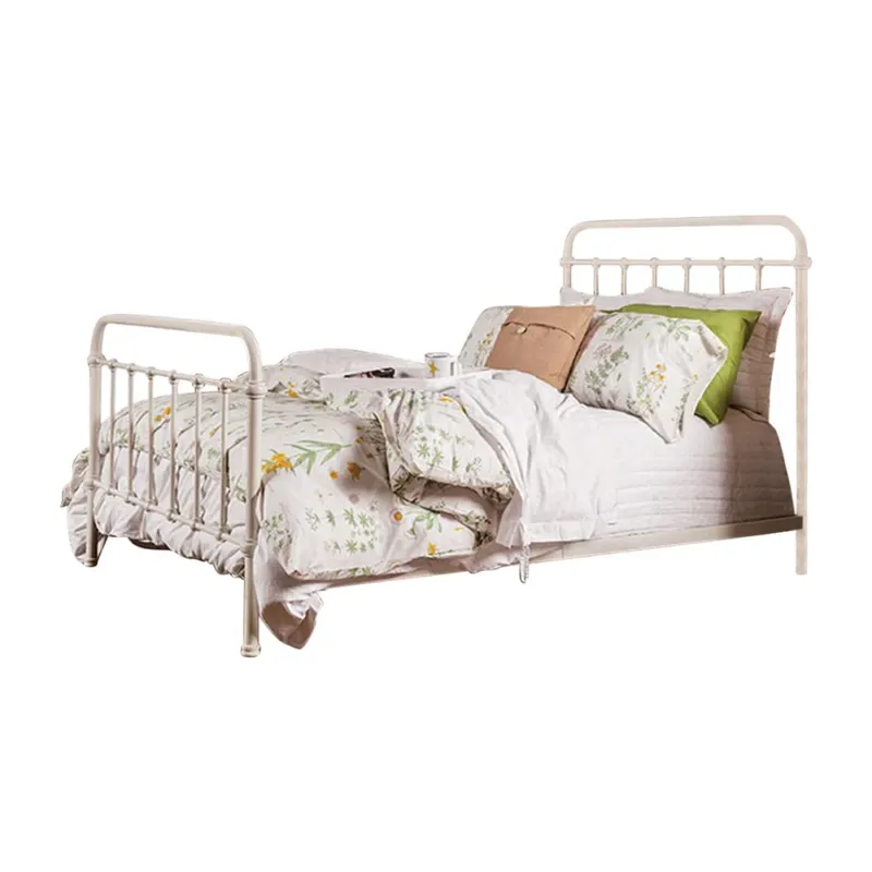 Sophisticated Metal Queen Bed, White By Benzara | Beds | Modishstore