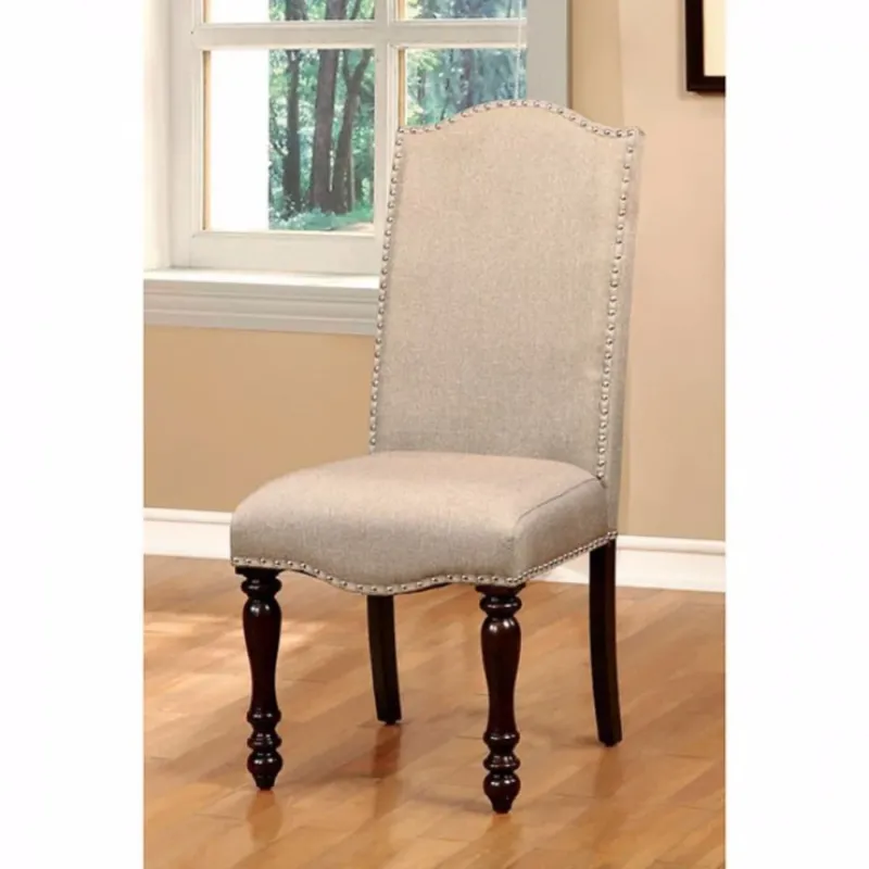 Hurdsfield Cottage Side Chair, Cherry Finish, Set Of 2 By Benzara | Side Chairs | Modishstore