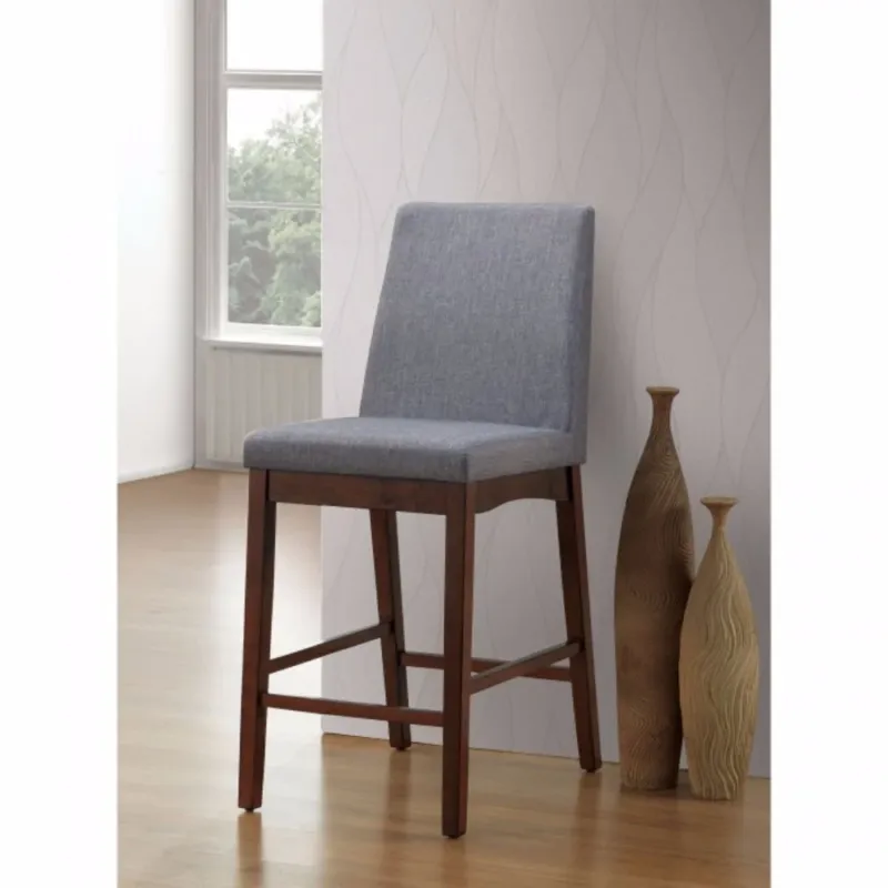Marten Midcentury Modern Counter Height Chair, Brown Cherry, Set Of 2 By Benzara | Counter Chairs | Modishstore