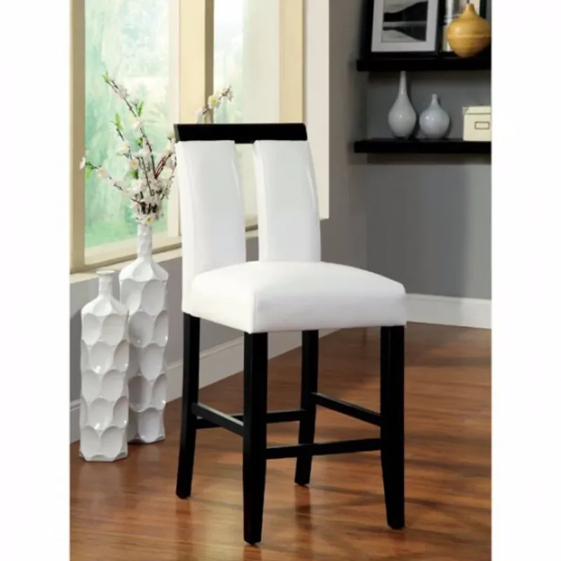 Luminar Ii Counter Height Chair, Black Finish, Set Of 2 By Benzara | Armchairs | Modishstore