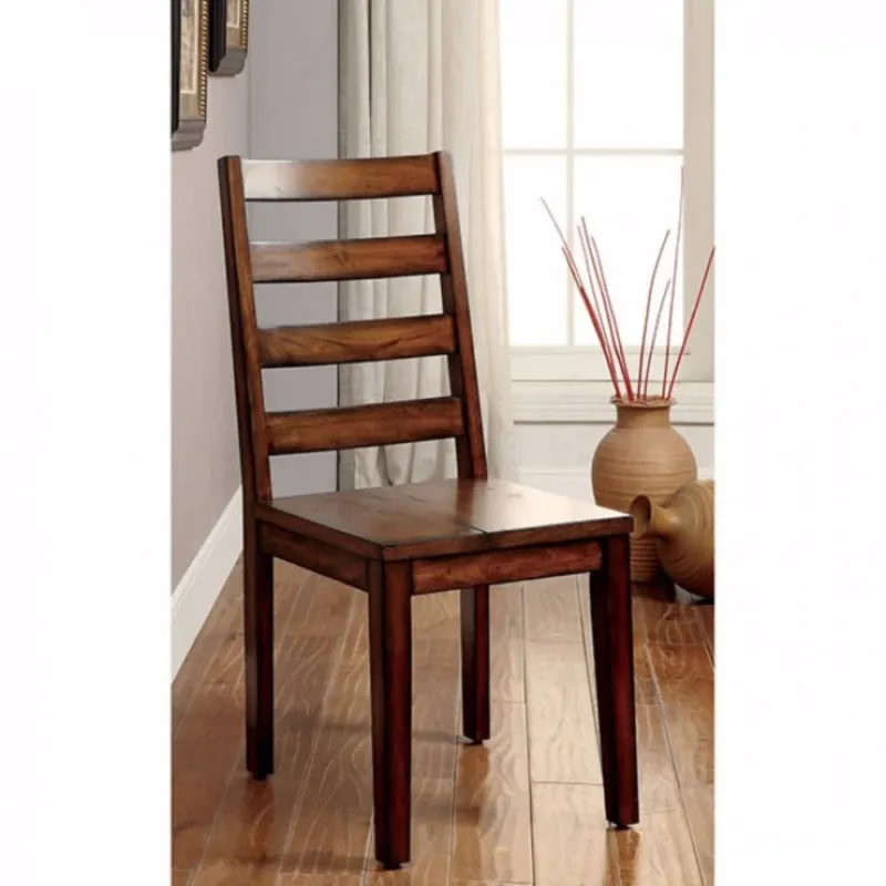 Maddison Contemporary Side Chair, Tobacco Oak Finish, Set Of 2 By Benzara | Side Chairs | Modishstore