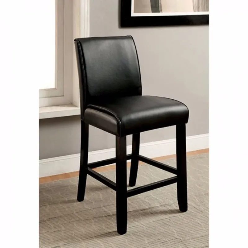 Grandstone Ii Counter Height Chair With Black Finish, Set Of 2 By Benzara | Counter Chairs | Modishstore