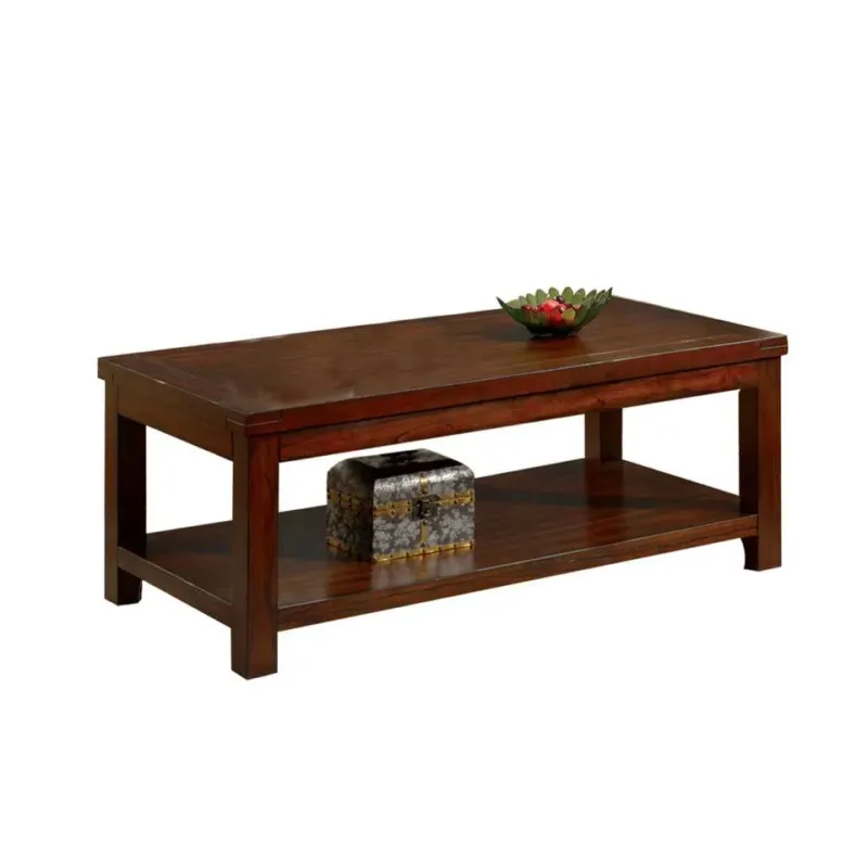 Traditional Coffee Table With Rectangular Top And Tapered Legs, Brown By Benzara | Coffee Tables | Modishstore