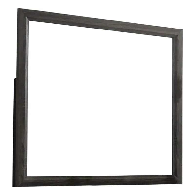 39 Inch Contemporary Wooden Frame Mirror, Gray By Benzara | Mirrors | Modishstore