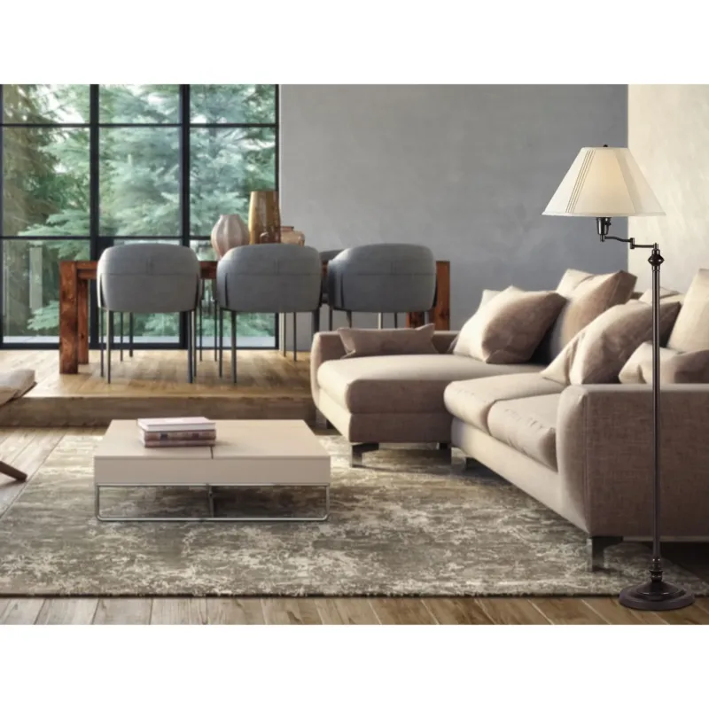 Cal Lighting BO-314-DB 150W 3 Way Swing Arm Floor Lamp | Modishstore | Floor Lamps