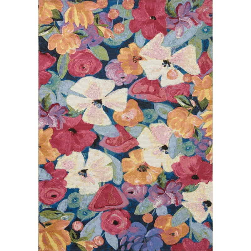 Botanical Rug 02 | Navy / Multi