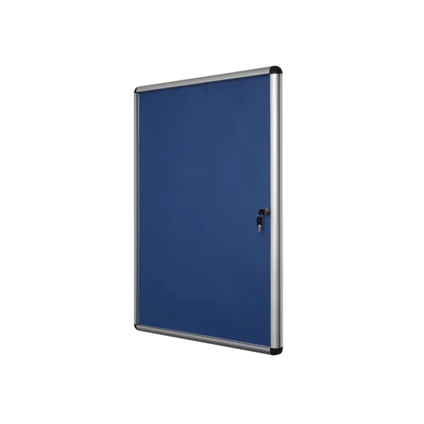 Bi-Office Enclore Felt Indoor Lockable Glazed Case 1160x981x35mm Blue VT640107150
