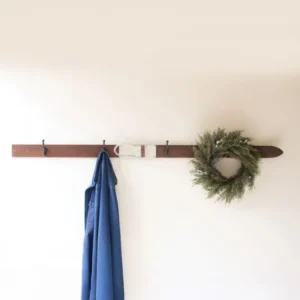 Wooden Ski Wall Coat Rack By Kalalou