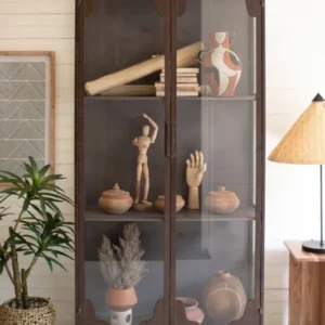 Metal And Glass Cabinet 71" Tall | Cabinets | Modishstore