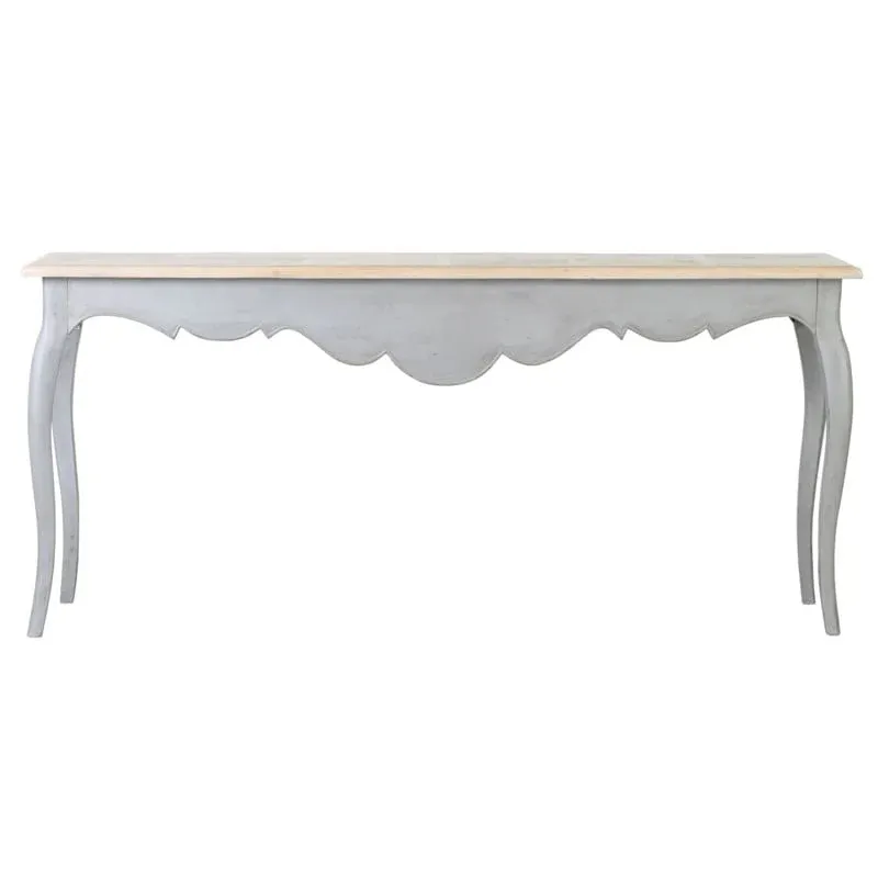 Burgundy Mindi Wood Console with Reclaimed Teak Top by Jeffan | Console Tables | Modishstore