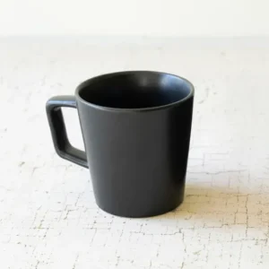 Set Of Four Black Ceramic Mugs (Min 2) By Kalalou | Drinkware | Modishstore - 1