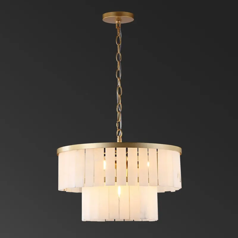 Safavieh Kiandra Marble 2 Tier Chandeli | Chandeliers | Modishstore