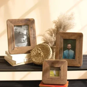 Recycled Wood Photo Frames Set Of 3 By Kalalou | Frames | Modishstore