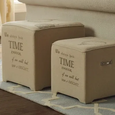 A&B Home Montague Time Cubes - Set Of 2 | Ottomans | Modishstore
