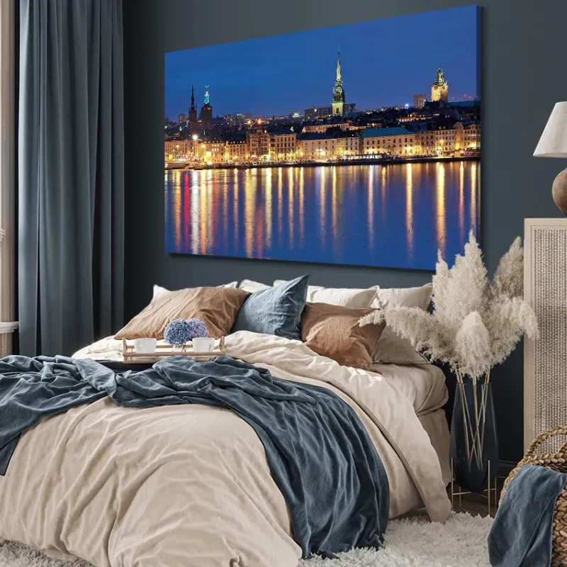 Ljuddämpande tavla - Stockholm by night