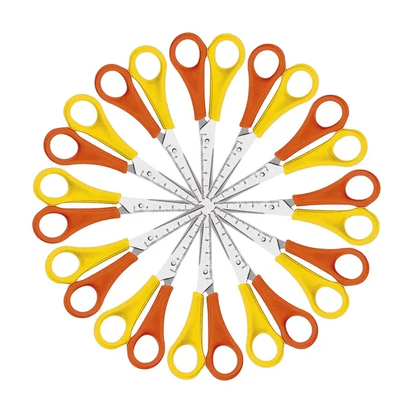 Westcott Left Handed Scissors 130mm Yellow/Orange (Pack of 12) E-21593 00
