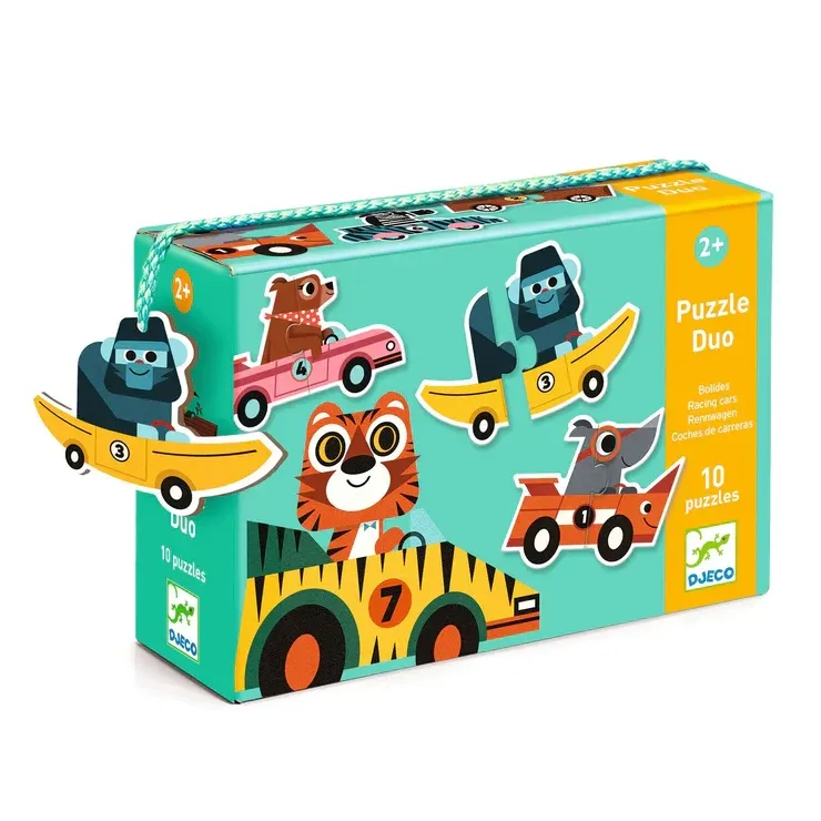 Djeco - Puzzle - Racing Cars - 2pc Puzzles