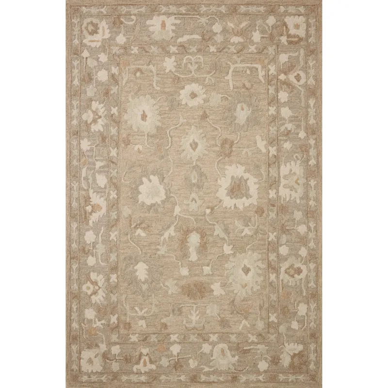 Dorothea Rug 02 | Chris Loves Julia x Loloi | Khaki / Dove