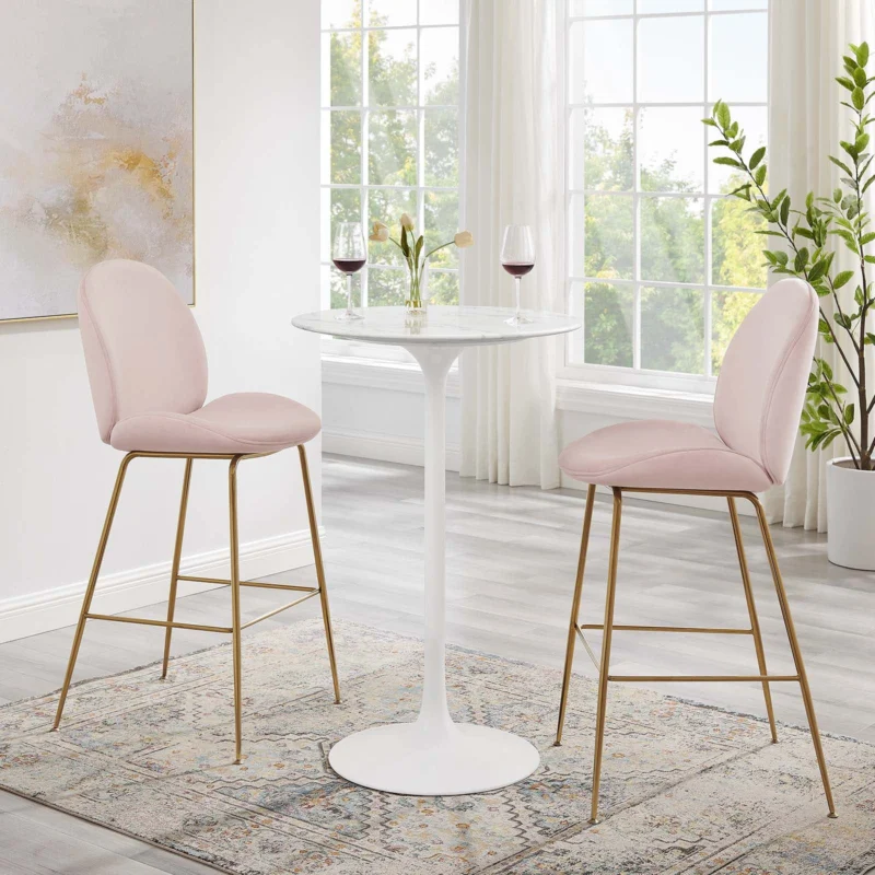 Modway Lippa 28" Artificial Marble Bar Table in White - EEI-1827 | Bar Tables | Modishstore - 1