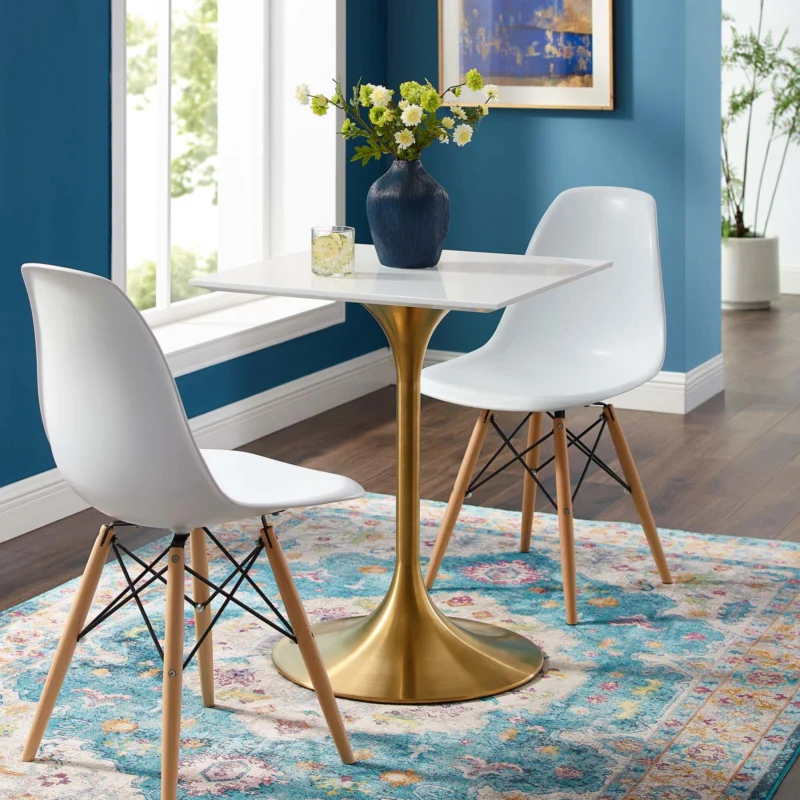 Modway Lippa 24" Square Dining Table in Gold White - EEI-3210 | Dining Tables | Modishstore - 1