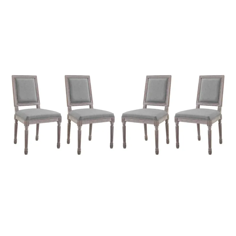 Modway Court Dining Side Chair Upholstered Fabric Set of 4 - EEI-3501 | Dining Chairs | Modishstore - 1