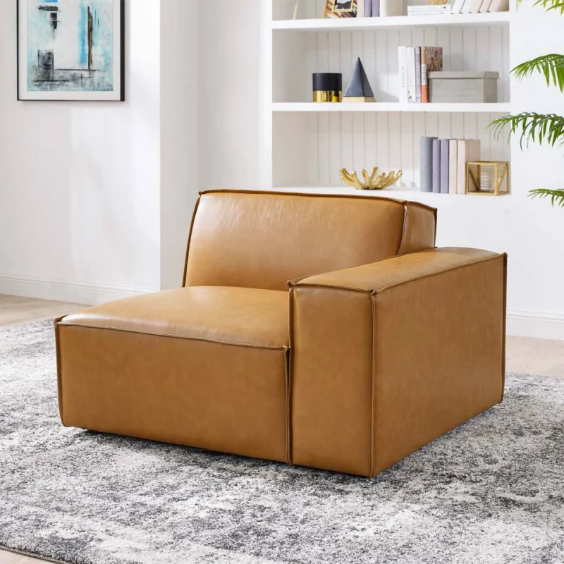 Modway Restore Right-Arm Vegan Leather Sectional Sofa Chair - EEI-4492 | Sectional | Modishstore - 1