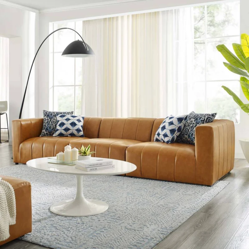 Modway Bartlett Vegan Leather Vegan Leather 3-Piece Sofa - EEI-4515 | Sofas | Modishstore - 1