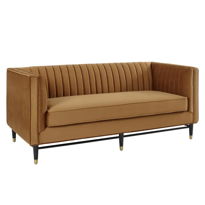 Devote Channel Tufted Performance Velvet Loveseat By Modway - EEI-4718 | Loveseats | Modishstore - 1