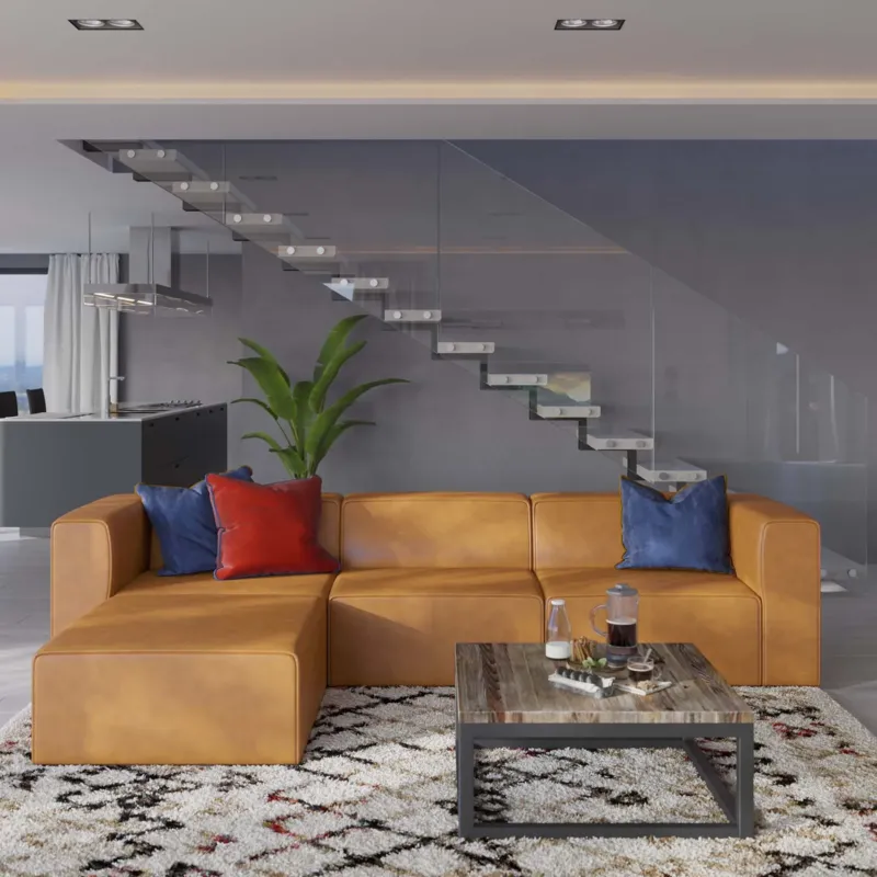Mingle Vegan Leather Sofa and Ottoman Set By Modway - EEI-4790 | Sofa Set | Modishstore - 1