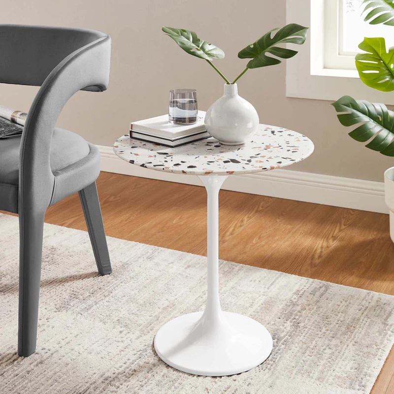 Lippa 20" Round Terrazzo Side Table By Modway - EEI-5682 | Side Tables | Modishstore - 1