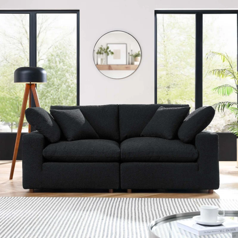 Commix Down Filled Overstuffed Boucle Fabric Loveseat By Modway - EEI-6361 | Loveseats | Modishstore - 1