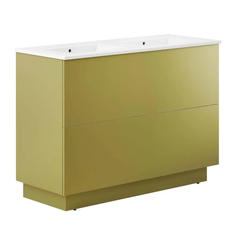 Quantum 48" Double Sink Bathroom Vanity By Modway - EEI-6433 | Bathroom Accessories | Modishstore - 1
