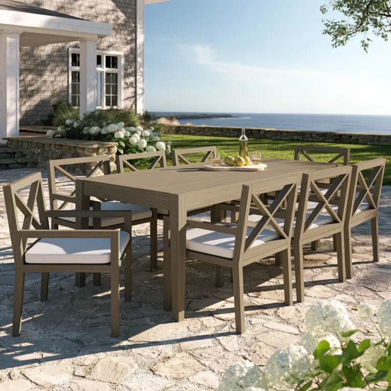 Northlake 9-Piece Outdoor Patio Teak Wood Dining Set by Modway | Outdoor Patio Daybed | Modishstore - 1