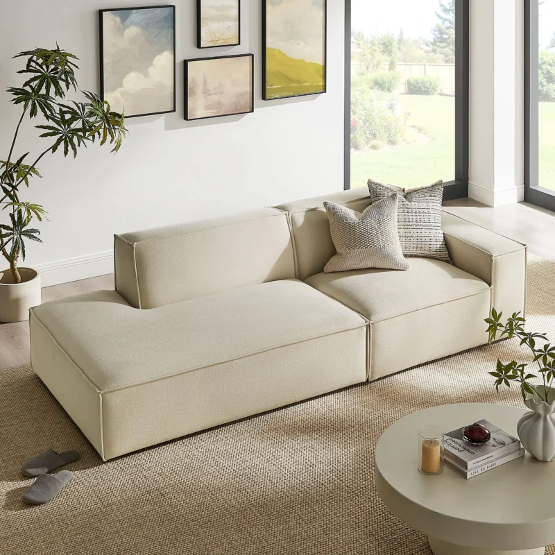 Restore 2-Piece Performance Fabric Upholstered Modular Loveseat by Modway