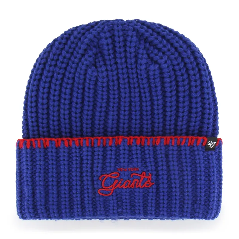 NEW YORK GIANTS BLANKET STITCH 47 CUFF KNIT