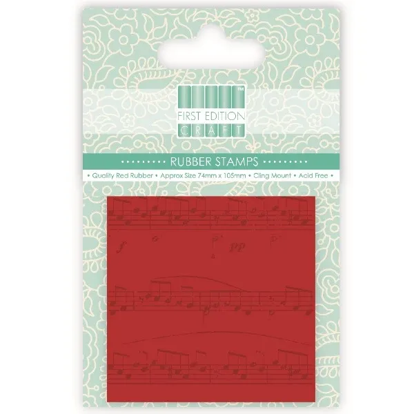 First Edition Rubber Stamps A7 - Music Notes
