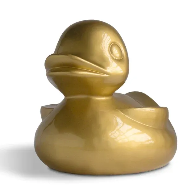 Fiberglass UV Duck Outdoor Sculpture, GOLD PAI By Gold Leaf Design Group | Animals & Pets | Modishstore