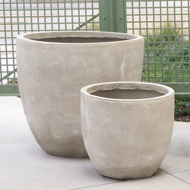 Urbano Flared Short Planters, Set Of 2 By Gold Leaf Design Group | Planters, Troughs & Cachepots | Modishstore