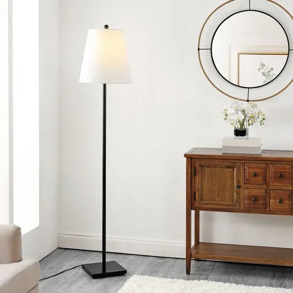 Safavieh Geralt Floor Lamp - Matte Black | Floor Lamps | Modishstore