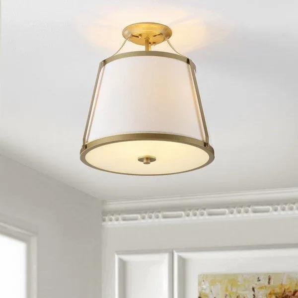 Safavieh Lanis Flush Mount - Gold | Ceiling Lamps | Modishstore