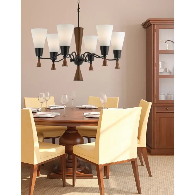 Cal Lighting FX-3528/6 60W X 6 Verona 6 Light Chandelier | Modishstore | Chandeliers