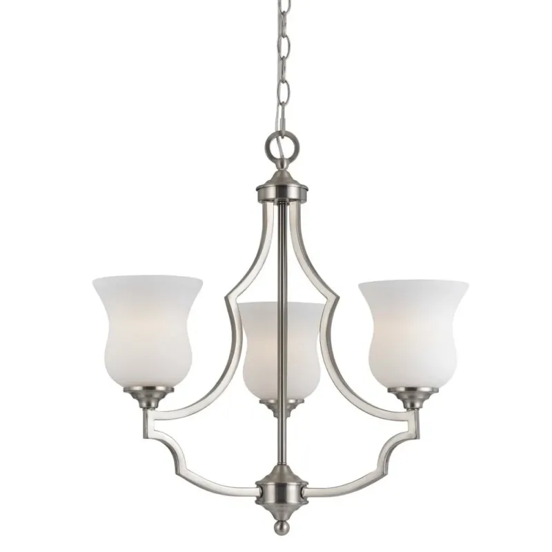 Cal Lighting FX-3531/3 60Wx3 Barrie Metal 3 Light Chandelier | Modishstore | Chandeliers