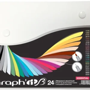 GRAPHIT BRUSH & EXTRA FINE Set 24 markers - Essent