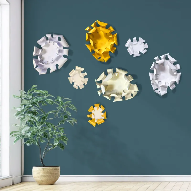 Garden 13.5"L Yellow/Cream Wall Art By Gold Leaf | Wall Art | Modishstore - 1
