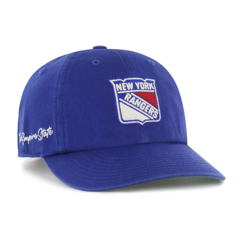 NEW YORK RANGERS CHAIN SIDE STITCH '47 CLEAN UP ROUND VISOR