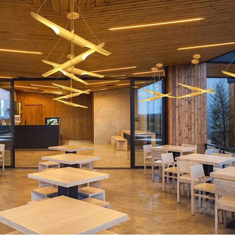 Bamboo Coltrane Oblique Pendant Light By Artisan Living | ModishStore | Pendant Lamps