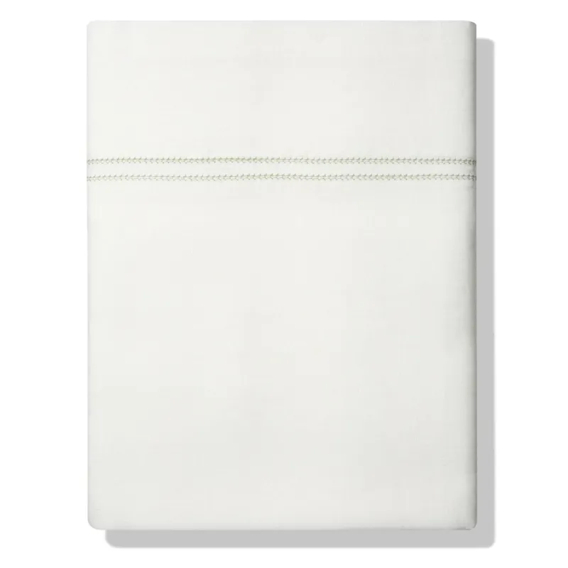 Top Sheet Hemstitch Botanical Green